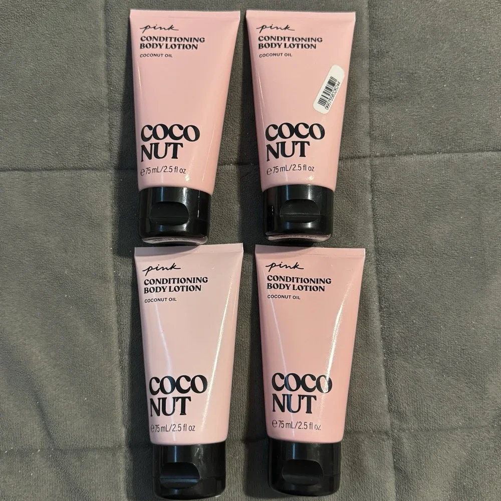 Victoria's‎ Secret PINK Coconut Body Lotion 2.5 oz Travel Size x 4 New Sealed